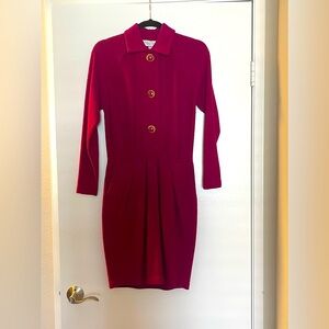 Vintage St. John by Marie Grey Dress with Pleats